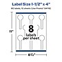 Avery Laser/Inkjet Decorative Edge Waterproof Multipurpose Labels, 4"  x 1.5", White, 80/Pack (94116)~#|#~31AA3090-90AE-427C-91EE894D6DA53F15_sc7