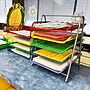 Mind Reader 5-Compartment Metal Desk Tray, Multicolor (5TPAPER-ASST)~#|#~31AD88CA-F9F1-4B63-814452BEC8D239CB_sc7