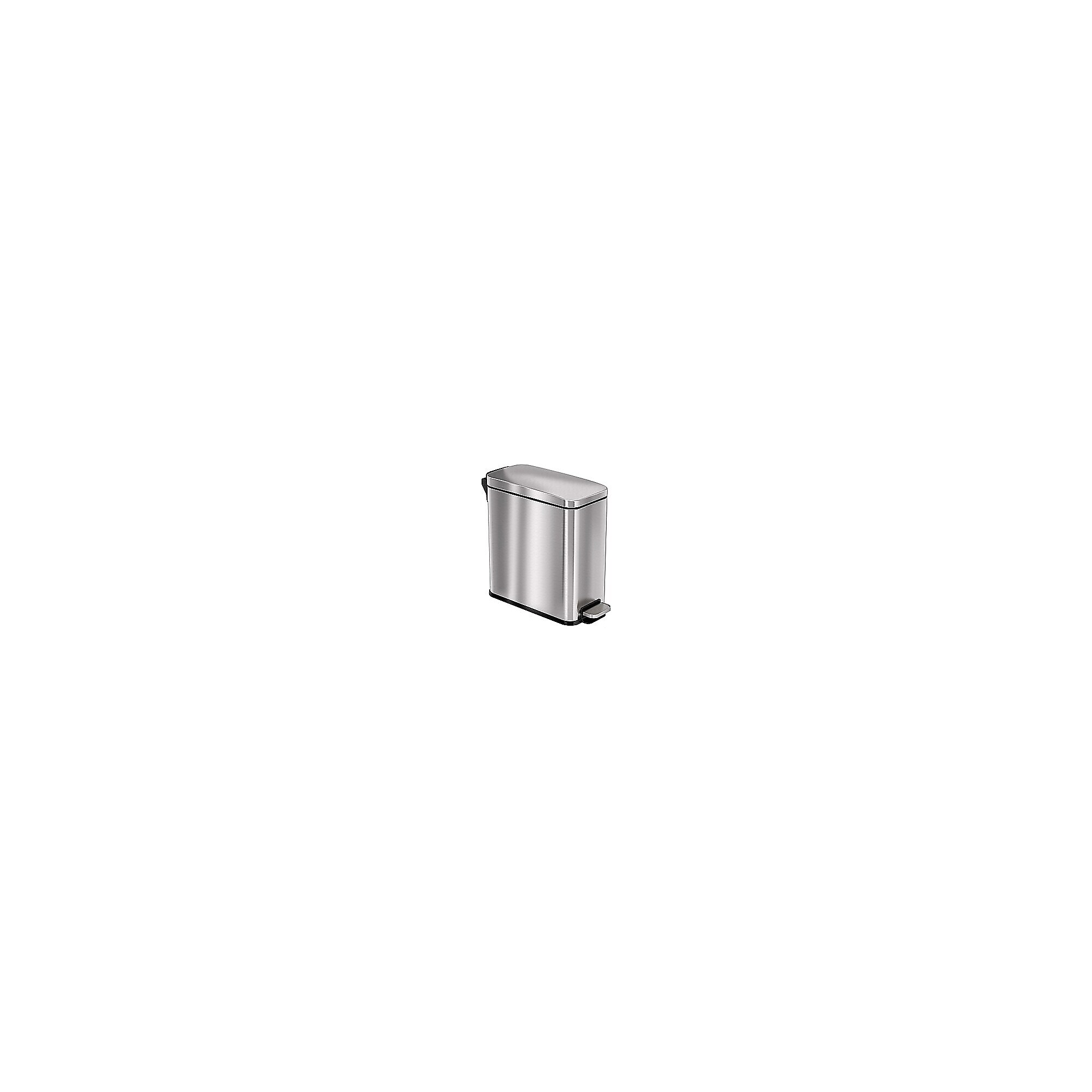 HLS Commercial Stainless Steel Step Trash Can with Hinged Lid, 3-Gallon, Silver (HLSS03RFR) Simolary simolary.com