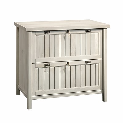 Sauder Costa Commercial 2-Drawer Lateral File Cabinet, Letter/Legal Size, Lockable, 33"W x 22"D, Chalked Chestnut (420040)