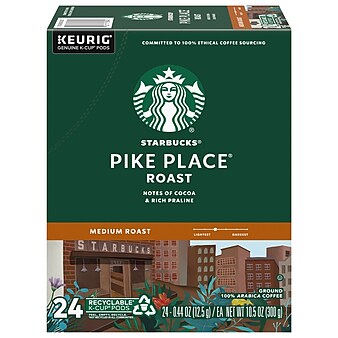 Starbucks Pike Place Coffee, Keurig® K-Cup®, Medium Roast, 24/Box (9572)