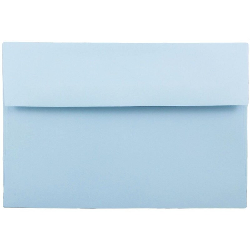 JAM Paper A9 Invitation Envelope 5 3/4" x 8 3/4", Baby Blue, 100/Pack (155699d) image 1