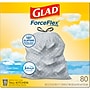 Glad ForceFlex Tall 13 Gallon Drawstring Kitchen Trash Bag, Fresh Clean with Febreze Freshness, White, 80 Total Bags (78534)~#|#~31B8D95B-5412-4C91-9D1F8140F7A52C36_sc7