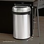 simplehuman Commercial Semi-Round Steel Trash Can with Open Lid, 16 Gallon, Matte Black (CW1497)~#|#~31B90923-291A-491A-AF0BB563AB8F125F_sc7