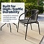 Flash Furniture Lila 23.75'' Round Table with 2 Rattan Stack Chairs, Black (TLH071RD037BK2)~#|#~31BD775B-5C6C-4061-8E539F8E2CA35EA5_sc7