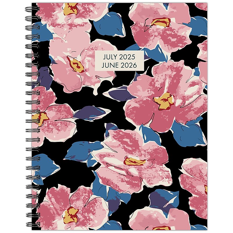 2025-2026 Willow Creek Pink Florals 8.5" x 11" Academic Year Weekly & Monthly Planner, Multicolored (54956) image 1