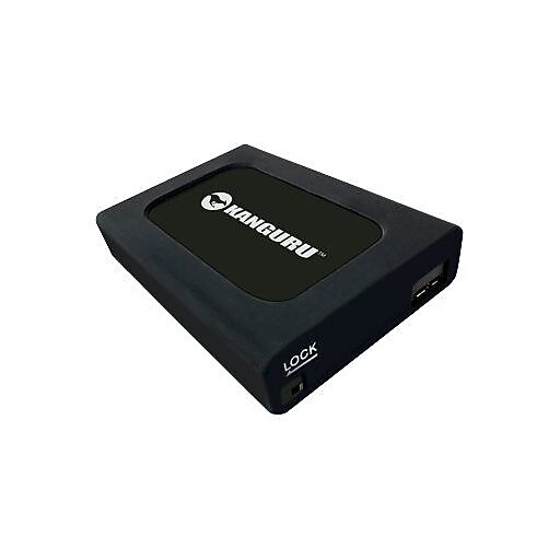 Kanguru UltraLock 2TB External USB 3.0 Portable Hard Drive, Black (U32HDWP2T) Staples