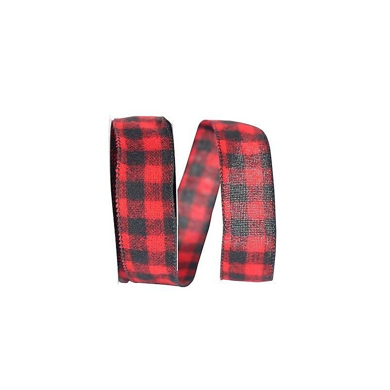 JAM Paper Ribbon, Red/Charcoal Black Buffalo (52640348886) image 1
