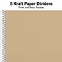 Staples Premium 5-Subject Notebook, 8.5" x 11", College Ruled, 200 Sheets, Brown (TR52122)~#|#~31C8C59A-2336-4128-A08BA7B6C2893A5F_sc7