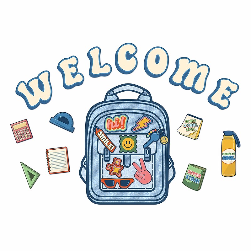 Eureka S'Cool Era Welcome Bulletin Board Set, 24/Set (EU-847848) image 1