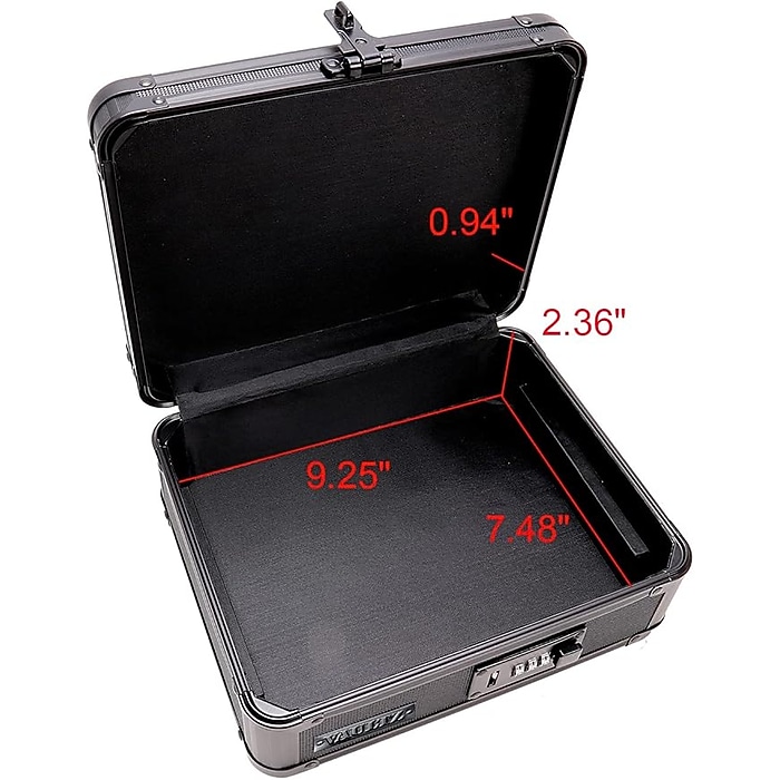 Vaultz Cash Box Stoarge Container w/ Combination Lock, Plastic