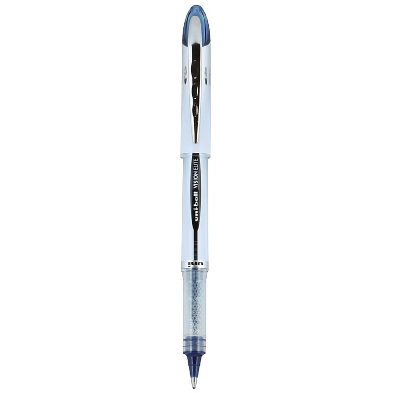 uni-ball Vision Elite BLX Rollerball Pens, Bold Point, 0.8mm, Blue/Black Ink (61232) image 1