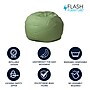 Flash Furniture Cotton Twill Bean Bag Chair, Green (DGBEANSMSLDGN)~#|#~31CF43E1-B4D3-4C00-B68C345E4090D14B_sc7