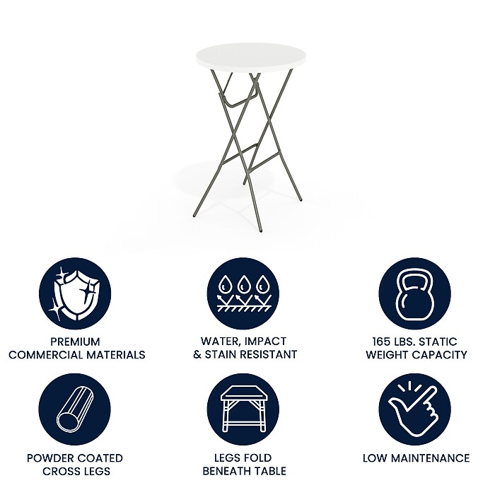 Flash Furniture Elon Folding Table, 31.25