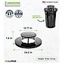 Alpine Industries Rain Bonnet Lid, 38 Gallon, Round, Black (ALP479-38-A-MKTCOPY)~#|#~31D2D006-9259-4604-868BCDE01005BC5D_sc7