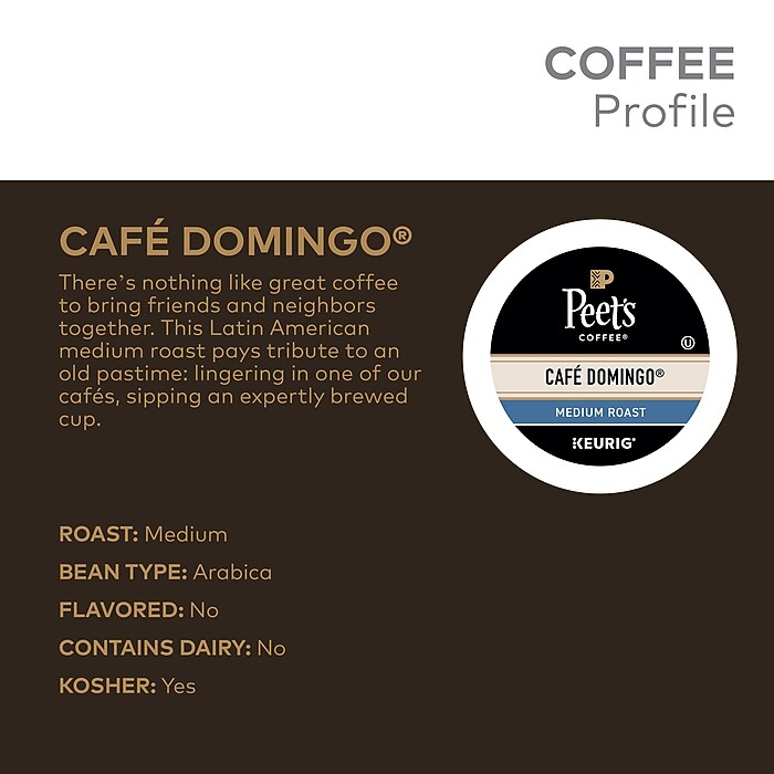 Peet's Coffee Café Domingo Coffee Keurig® K-Cup® Pods, Medium