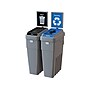 CleanRiver LeanStream Plastic Dual-Stream Recycling Station, 46 Gallon, Gray (LS2B-001)~#|#~31DC7117-4FD6-4AAA-8DEF0581F2D0F956_sc7