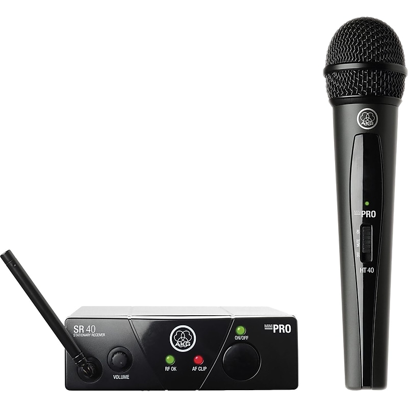 AKG WMS40 Mini Wireless Noise Canceling Microphone System, Black (3347X00110) image 1