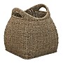 Household Essentials Handled Seagrass Basket Decorative Storage Organizer with Sturdy Metal Frame, Brown (HHML-7210)~#|#~31E4BC22-BC77-430D-A880FB4BC1DD65DC_sc7