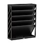 Mind Reader 5-Compartment Mountable Plastic Vertical File Storage, Black (WALLANCH-BLK)~#|#~31E5E699-4B7B-4B4F-A7623D96813CCF50_sc7