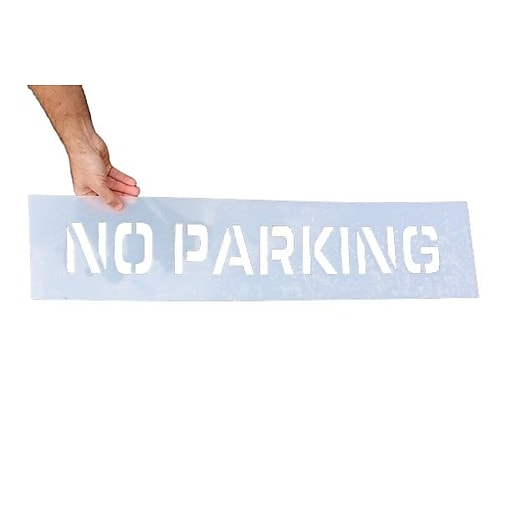 Accuform Parking Lot Stencil, NO PARKING, 8" Letters, Plastic (FMS283 ...