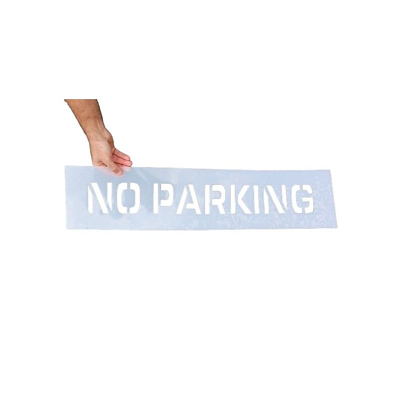 Accuform Parking Lot Stencil, NO PARKING, 12" Letters, Plastic (FMS213) image 1
