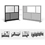Luxor Expanse Series 4-Panel Freestanding Modular Room Divider System Starter Wall, 48"H x 53"W, Black/Gray, PET/Acrylic~#|#~31E92682-73CC-4C68-9EF25CF0DA1F7FEA_sc7