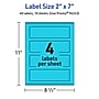 Avery Printable Rectangle Multipurpose Labels, 2" x 7", Bright Blue, 40/Pack (94243)~#|#~31F045AD-2EAD-4820-A26449D0376CB07F_sc7
