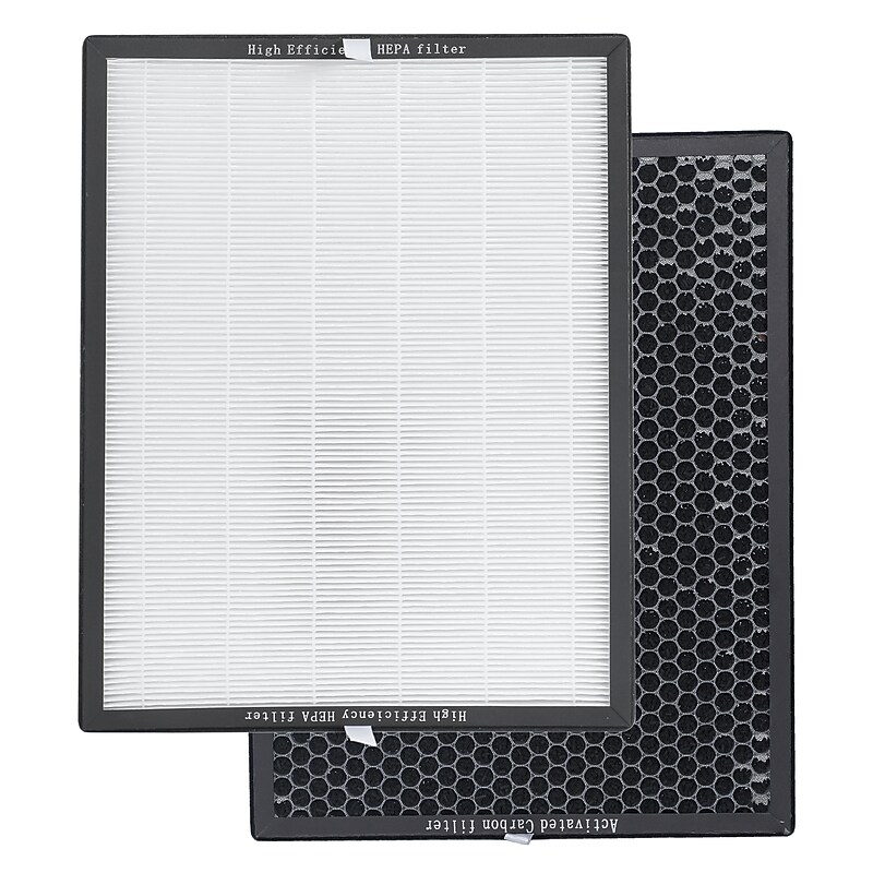 Black & Decker Replacement 2-Piece HEPA + Carbon Air Purifier Filter, 16.7" x 12.9" x 0.8" (AF3) image 1