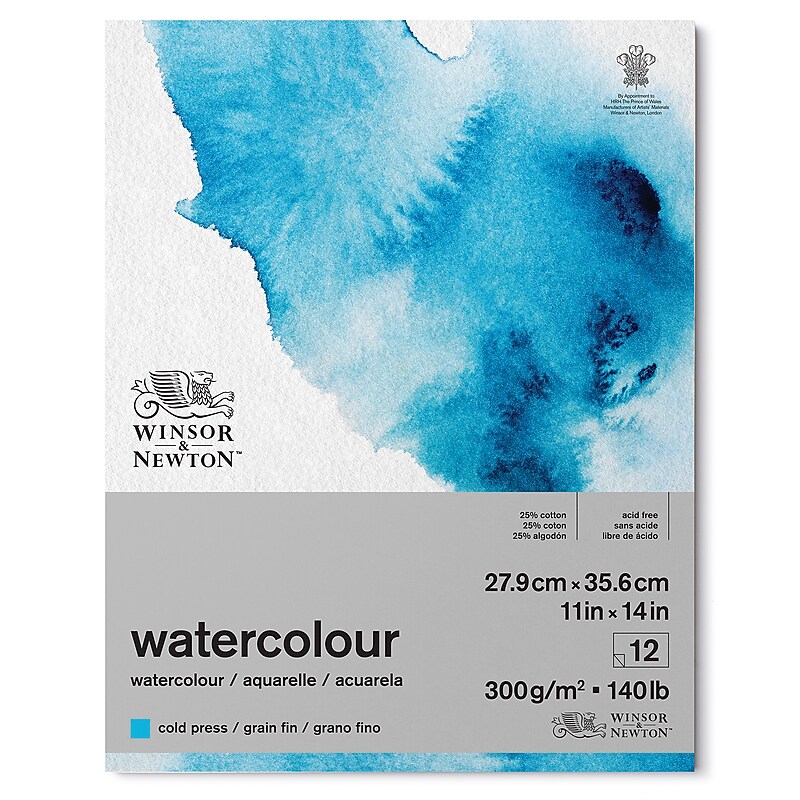 Winsor & Newton 11" x 14" Watercolor Pad, 12 Sheets/Pad (WNX6667003) image 1