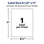 Avery Laser/Inkjet Rectangle Multipurpose Labels, 8-1/2" x 11", Clear, 100/Box (94269)~#|#~31FBE90B-D081-460B-912051DA2A80F07D_sc7