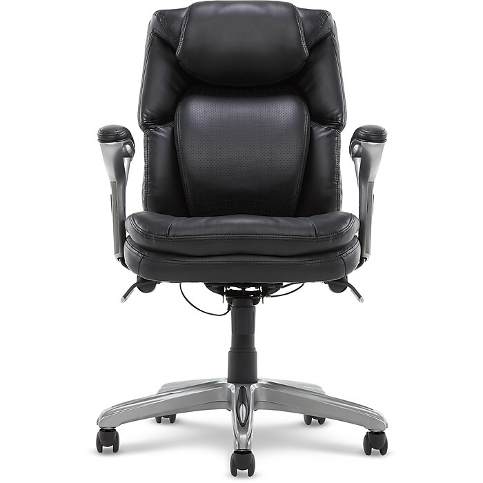 Serta AIR Bonded Leather Executive Chair, Black (CHR200100) Staples