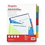 Staples Large Tab Plastic Insertable Pocket Dividers, 5-Tabs, Multicolor (ST62979)~#|#~32100BCB-D201-4885-844E0273973D0868_sc7