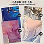 Global Printed Products Marble 3-Hole Punched 2 Pocket Presentation Folder, Assorted Colors, 16/Pack (GPP-0100-B)~#|#~321465C8-4D8A-44BF-BA805459F7612F9C_sc7