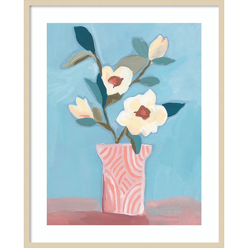Amanti Art Magnolia Blooms by Kate Aurelia Holloway Wood Framed Wall Art Print, 33" x 41" (A42678253832) image 1