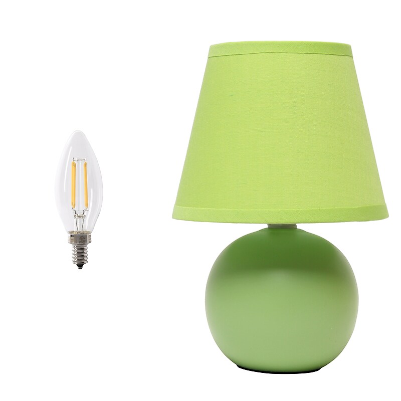 Simple Designs 8.66" LED Table Lamp, Green (LT2008-GRN-LB) image 1