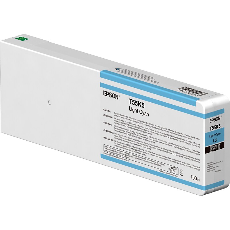 Epson UltraChrome HDX/HD T55K Light Cyan Ink Cartridge (T55K500) image 1