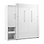 Bestar Avalon Queen Murphy Bed and Storage Cabinet with Pull-Out Shelf (87W) - High-Gloss White~#|#~32212D86-15A5-4755-8E6A1D17559EE5C2_sc7