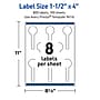 Avery Lollipop Laser Multipurpose Labels, 1.5" x 4", White, 800/Box (19479399175)~#|#~3226BEA9-3DBC-46E5-801CAA0166D489E0_sc7