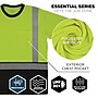 GloWear 8286BK High Visibility Short Sleeve Black Bottom T-Shirt, ANSI Type R Class 2, Lime, Medium (22163)~#|#~32276669-565B-47FD-B77FB27D60026412_sc7