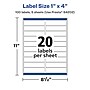 Avery Laser/Inkjet Rectangle Multipurpose Labels, 1" x 4", White, 100 Labels/Pack (94202)~#|#~3228877D-439F-4CD5-B6CA8D111EC23D55_sc7