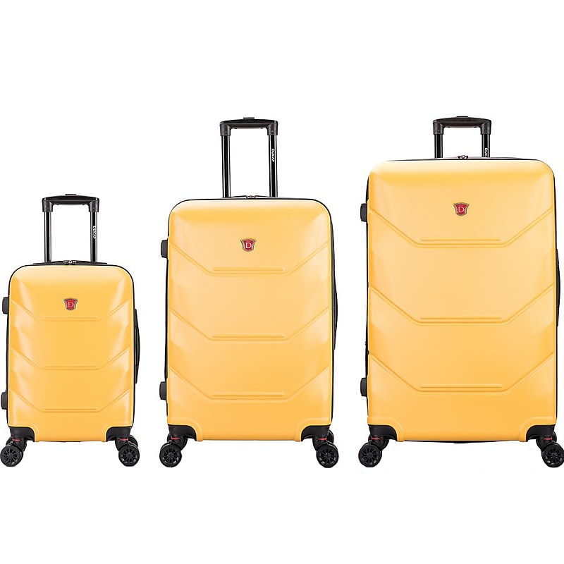 DUKAP Zonix Hardside Spinner Luggage Set, Mustard (DKZONSML-MUS) image 1