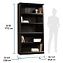 Sauder Select 70"H 5-Shelf Bookcase, Estate Black (414235)~#|#~32334FC5-4392-43E4-977E40B1200643AC_sc7