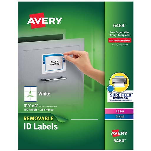  Avery Removable Labels, 4 x 6 Blank Labels, Laser/Inkjet  Printable Labels, 40 Labels per Pack, 18 Packs, 720 Total Labels (5454) :  Office Products
