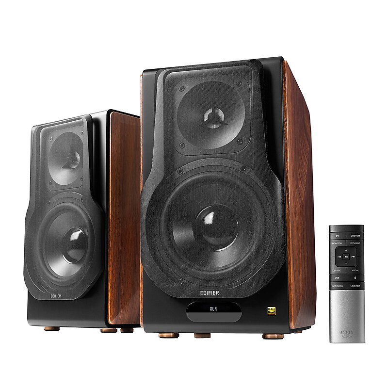 Edifier S3000MKII Indoor Shelf Speakers, Brown/Black image 1