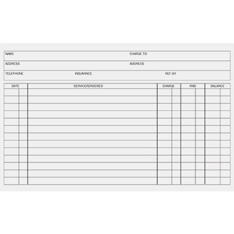 Medical Arts Press® Ledger Cards, Standard, Single Entry (20155) image 1
