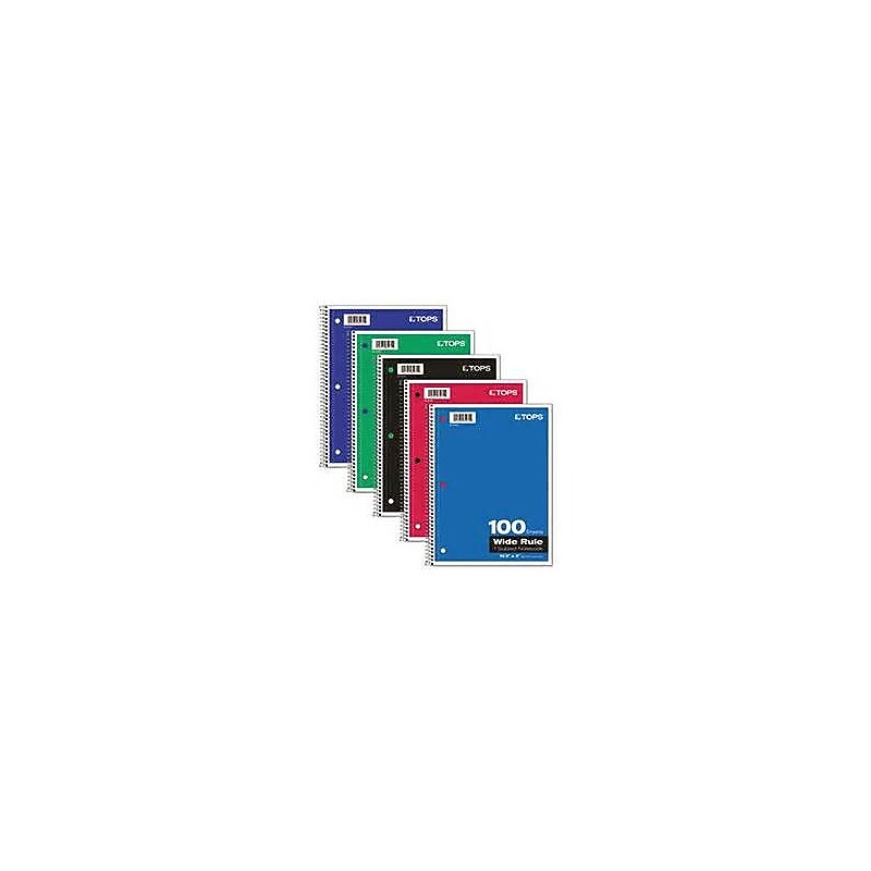 Bazic 1-Subject Notebook, 8" x 10.5", Wide Ruled, 100 Sheets (SSS1157100W) image 1