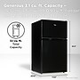 TCL 3.1 Cu. Ft. Compact Double Door Refrigerator, Black (TRM31D4AB)~#|#~323E6D81-72DD-45DF-AADC4ABBFB074BB7_sc7