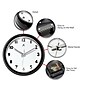 Infinity Instruments Lux Wall Clock, Plastic/Glass, 12" (14917BK-S3140)~#|#~32404F00-917C-4C6D-B9FF45AB041C31CA_sc7