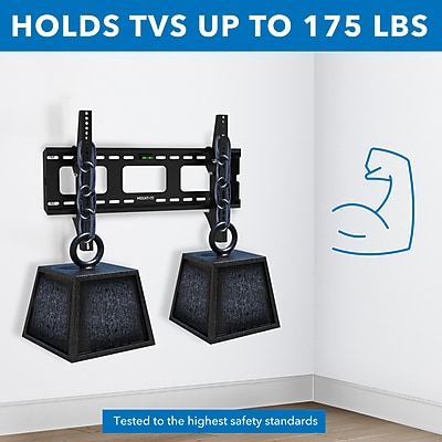 Mount-It! Heavy-Duty Tilt TV Wall Mount with Low Profile for 37" to 80" TVs | holds up to 175 lbs | MI-318B - Thumbnail 3